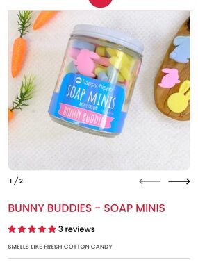 Bunny Buddies Soap Minis - Pink, Yellow, Blue